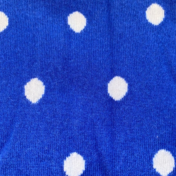 Talbots Cashmere Blue Polka Dot Sweater (SW2) - Picture 5 of 5